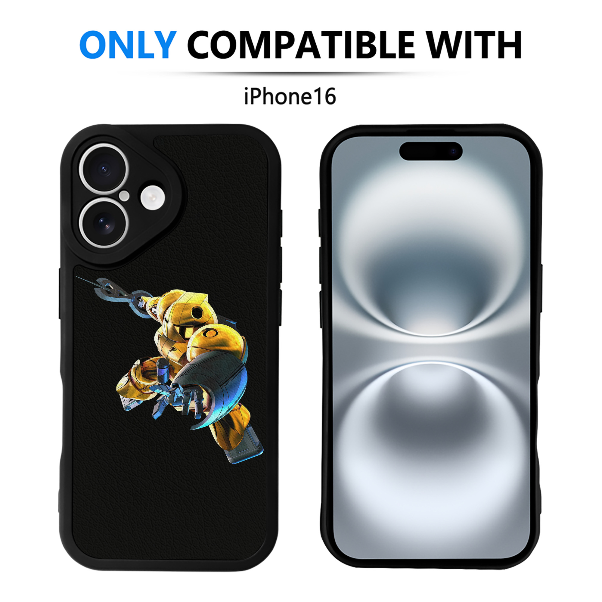 （画像用） 機動戦士ガンダム Mobile Suit Gundam 【iPhone 16シリーズ対応】シリコンスマホケース（レザー調） 材質：シリコン